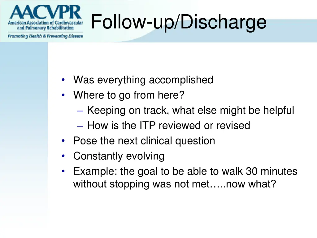 follow up discharge