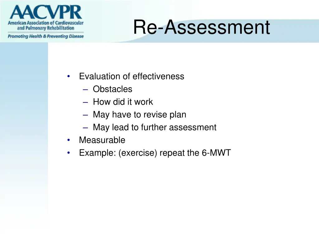 re assessment