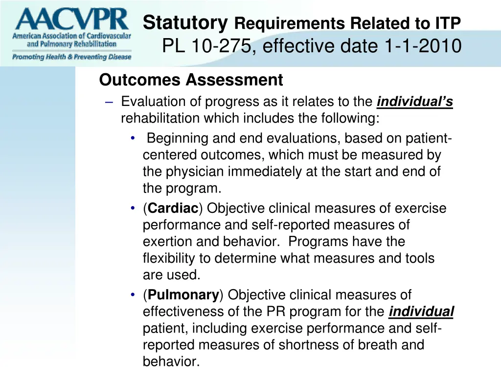 statutory requirements related