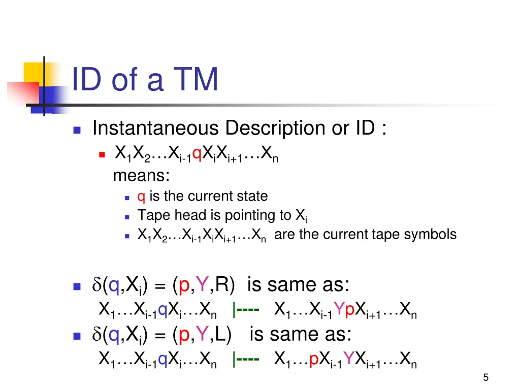 id of a tm