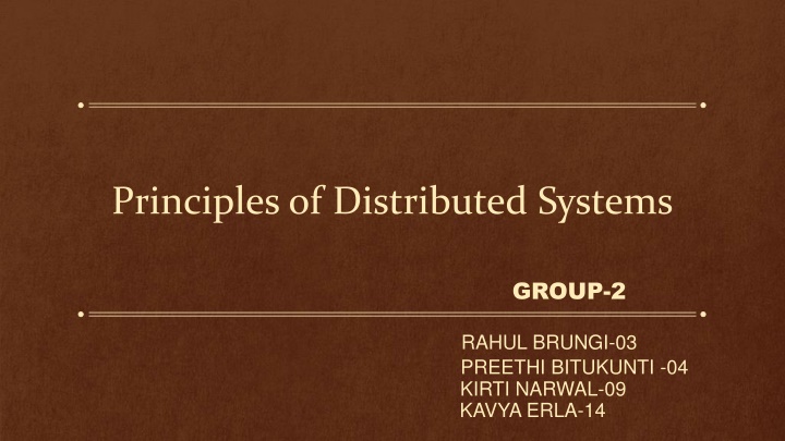 principles of distributed systems