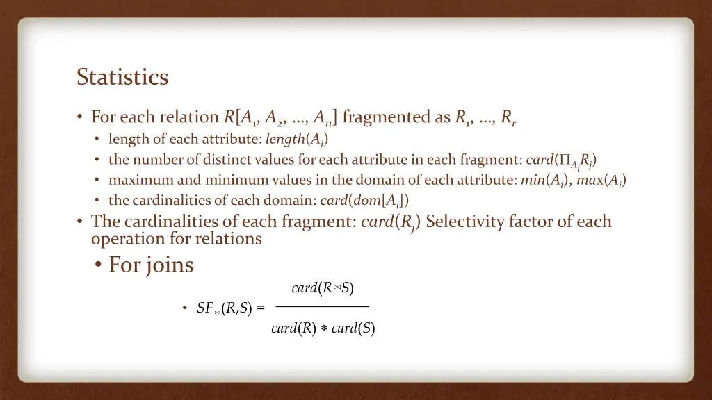 statistics