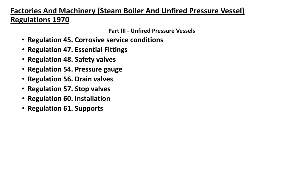factories and machinery steam boiler and unfired