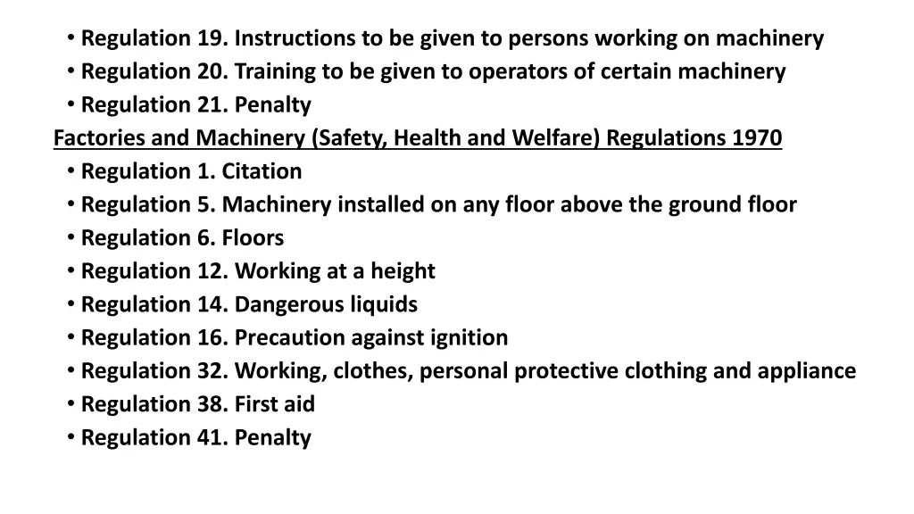 regulation 19 instructions to be given to persons