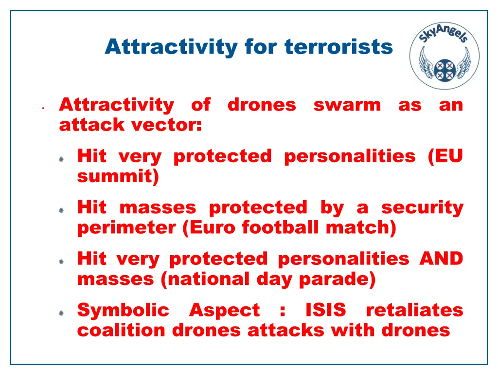 attractivity for terrorists