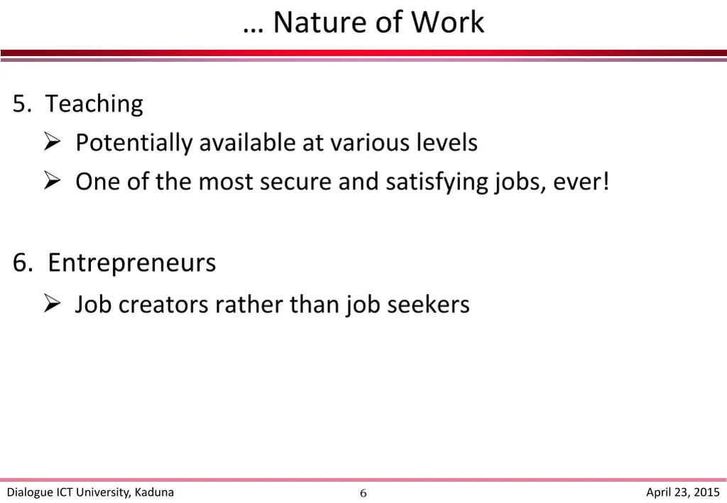 nature of work 2