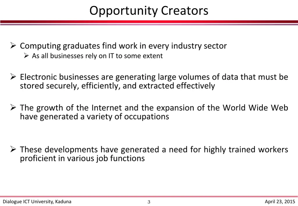 opportunity creators