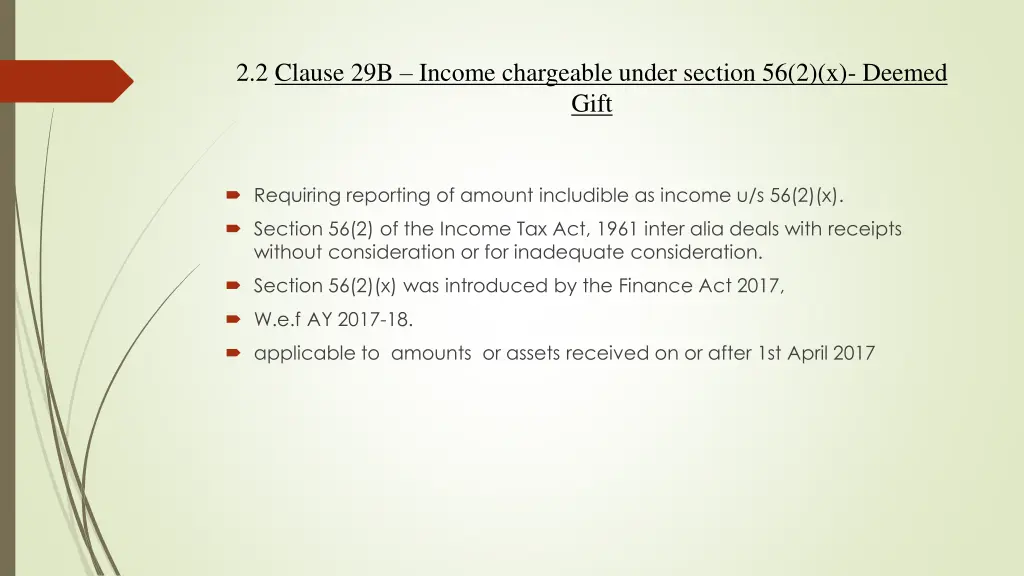 2 2 clause 29b income chargeable under section