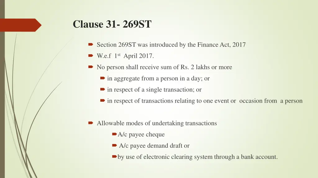 clause 31 269st