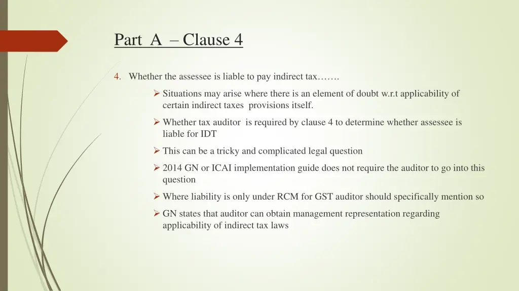 part a clause 4