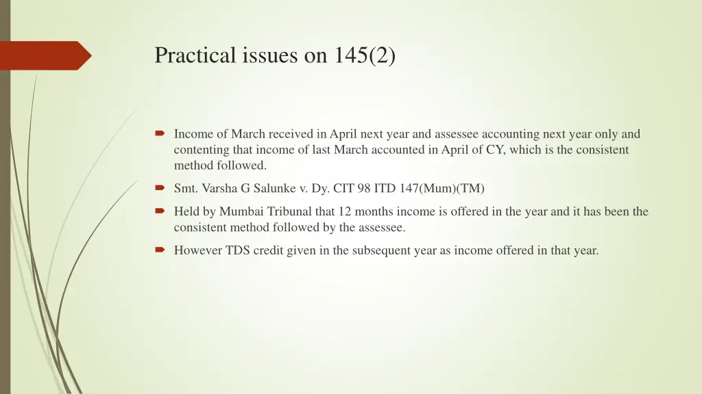 practical issues on 145 2