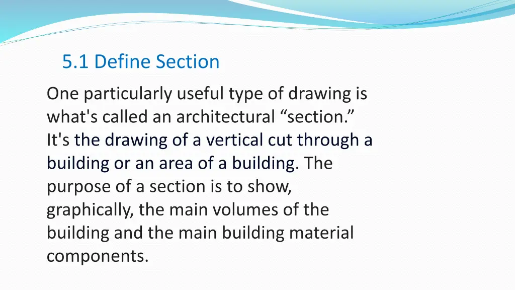 5 1 define section