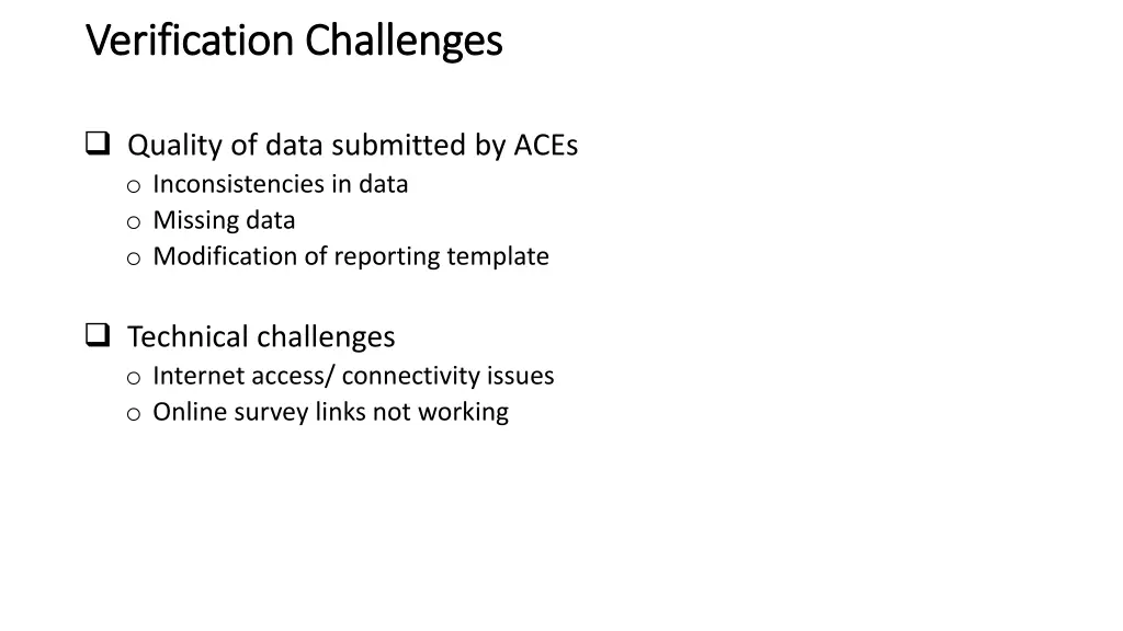verification verification challenges