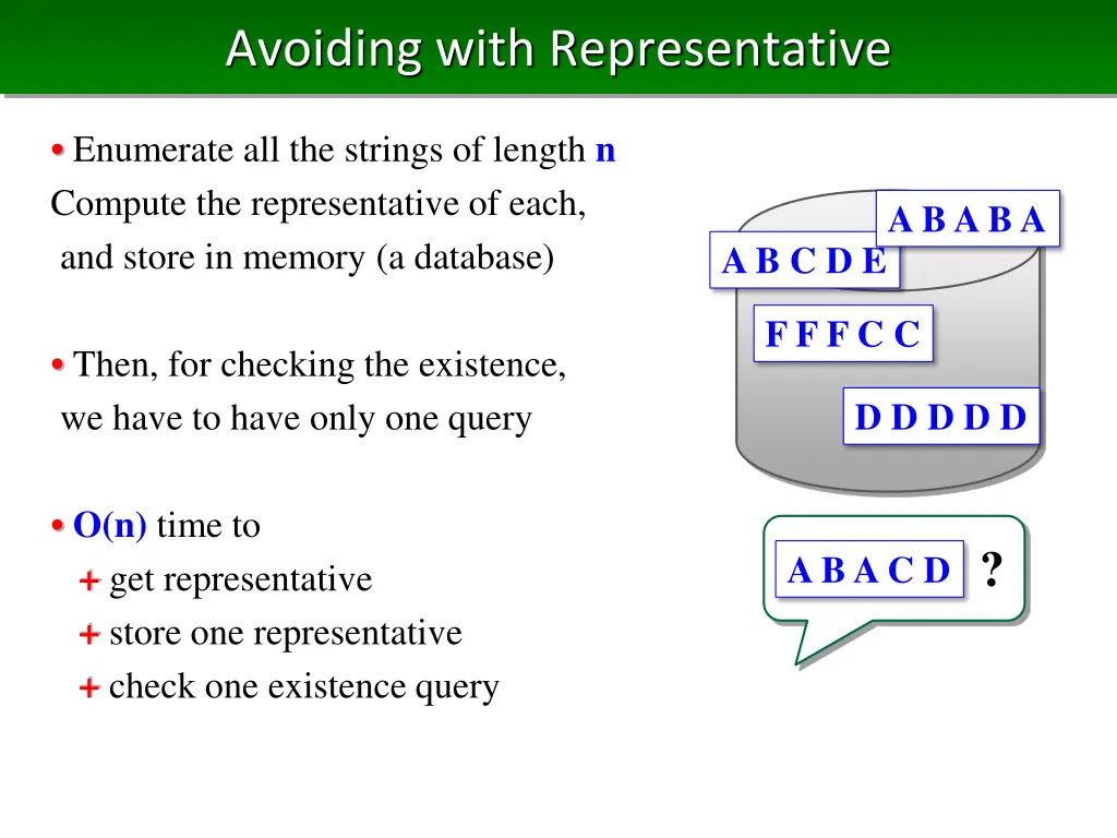avoiding with representative