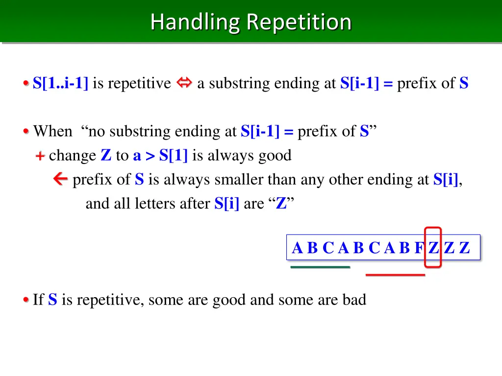 handling repetition