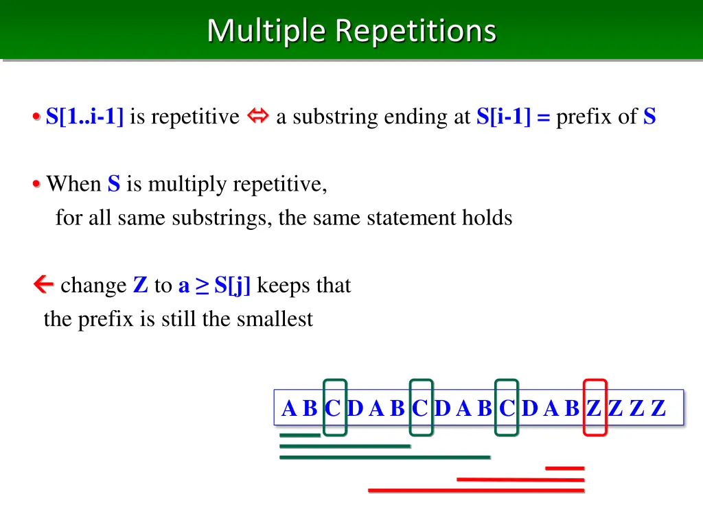 multiple repetitions