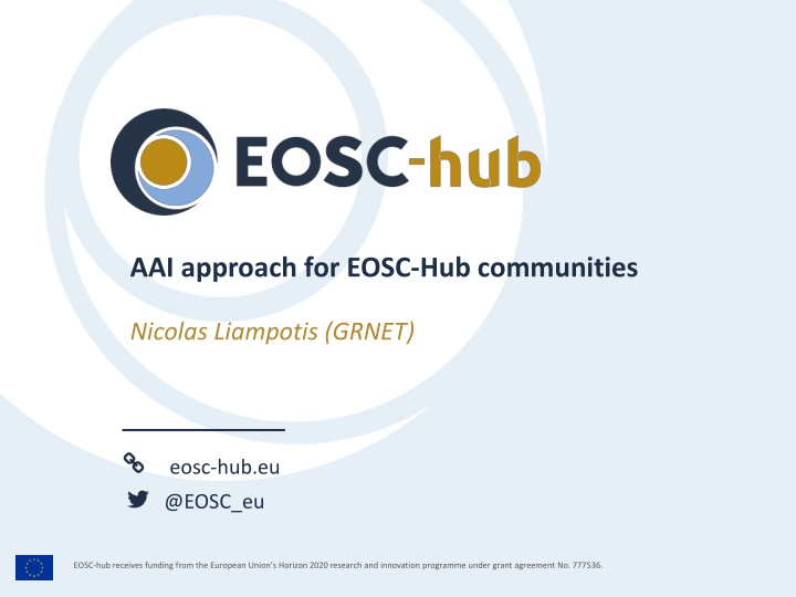 aai approach for eosc hub communities