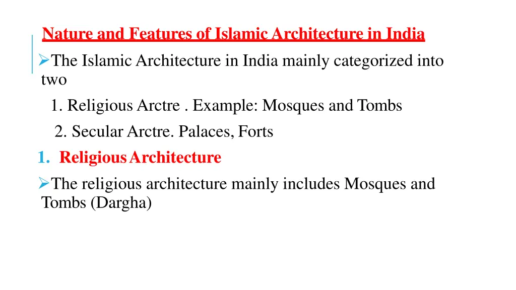 nature and features of islamic architecture