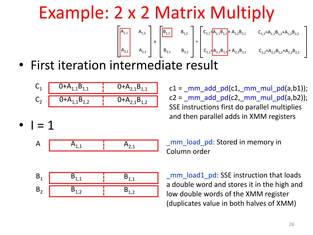example 2 x 2 matrix multiply 3