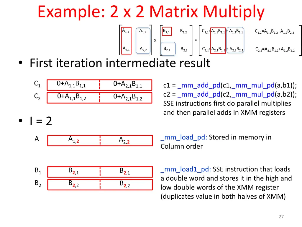 example 2 x 2 matrix multiply 4