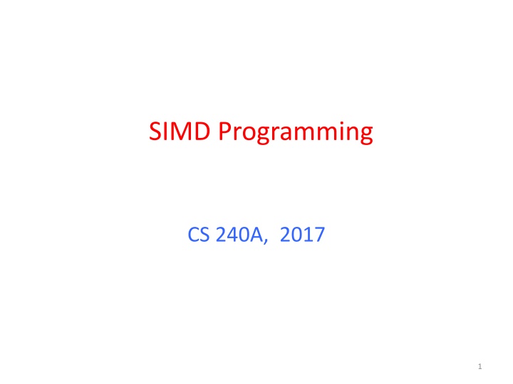 simd programming