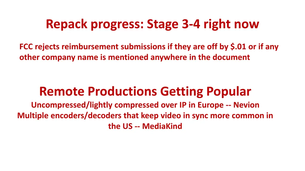 repack progress stage 3 4 right now