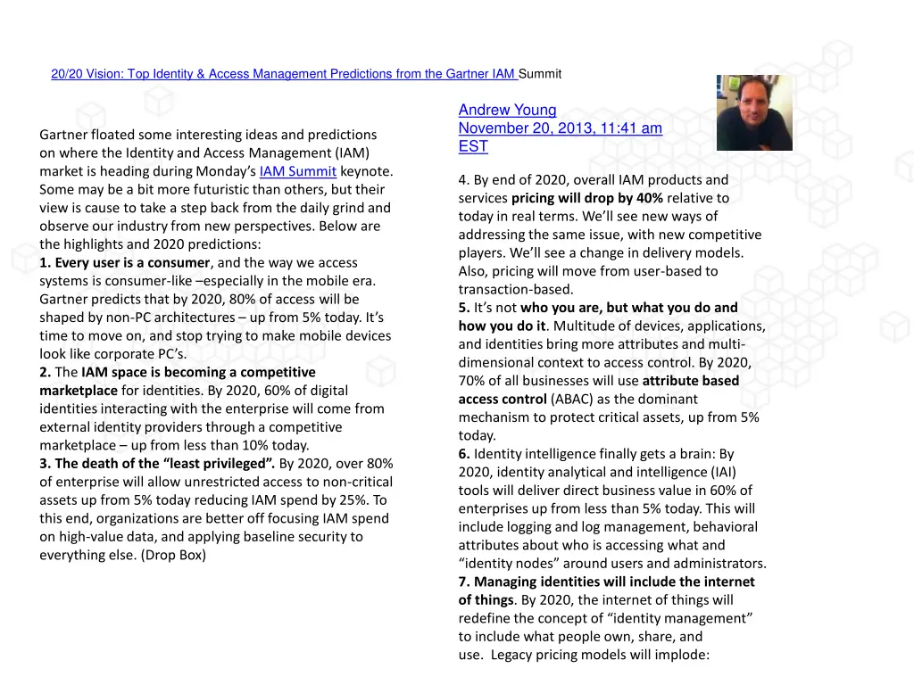 20 20 vision top identity access management