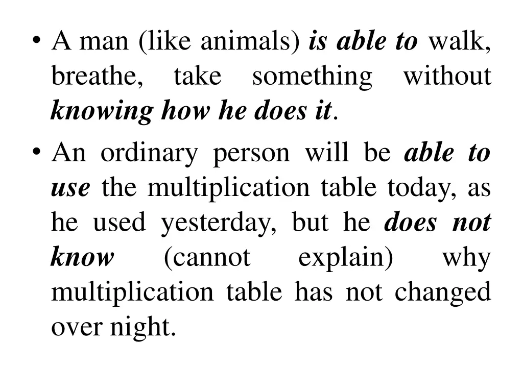 a man like animals is able to walk breathe take