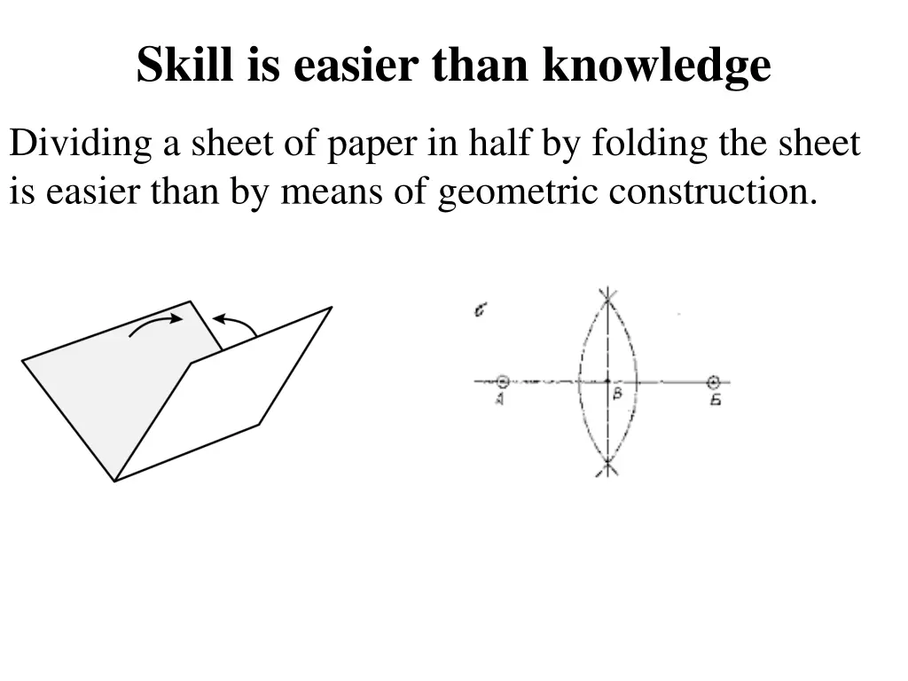 skill is easier than knowledge