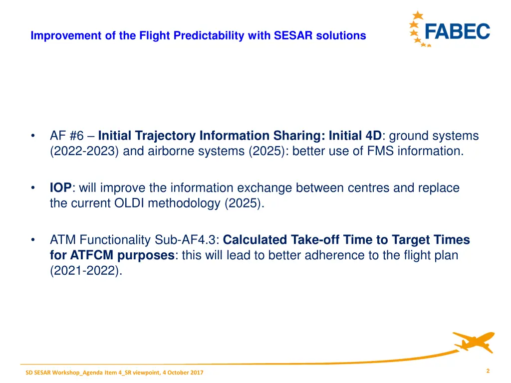 improvement of the flight predictability with