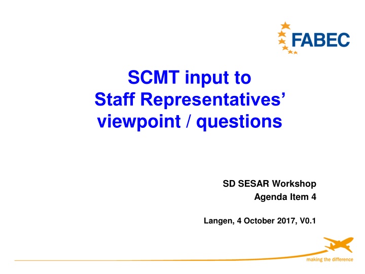 scmt input to staff representatives viewpoint