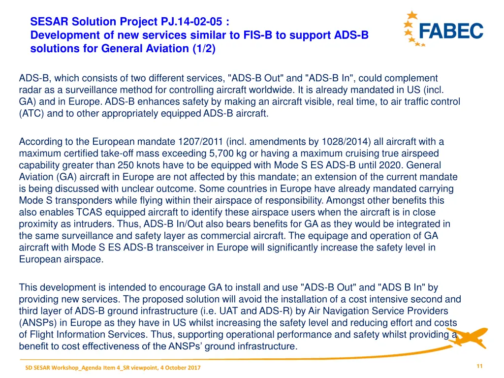 sesar solution project pj 14 02 05 development