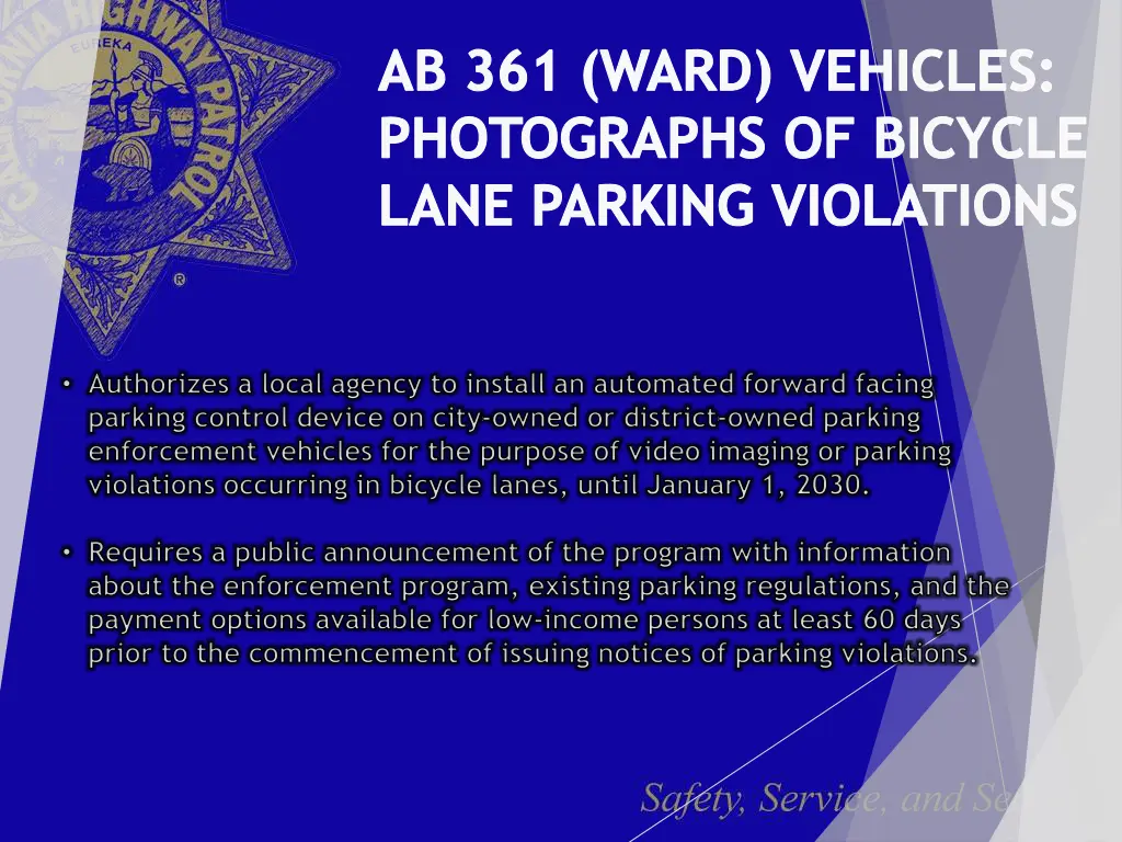 ab 361 ward vehicles photographs of bicycle lane