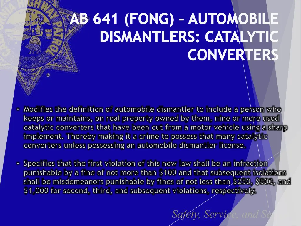 ab 641 fong automobile dismantlers catalytic