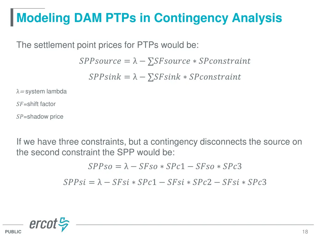 modeling dam ptps in contingency analysis 2