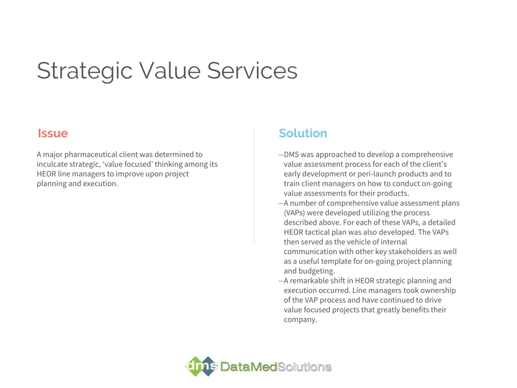 strategic value services