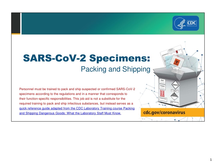 sars cov 2 specimens packing and shipping