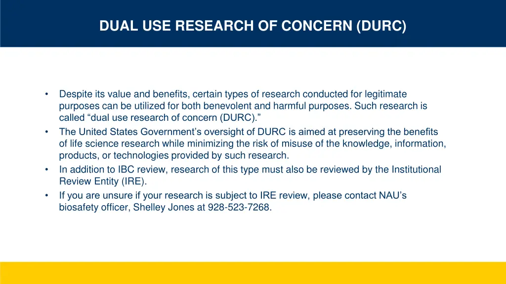 dual use research of concern durc