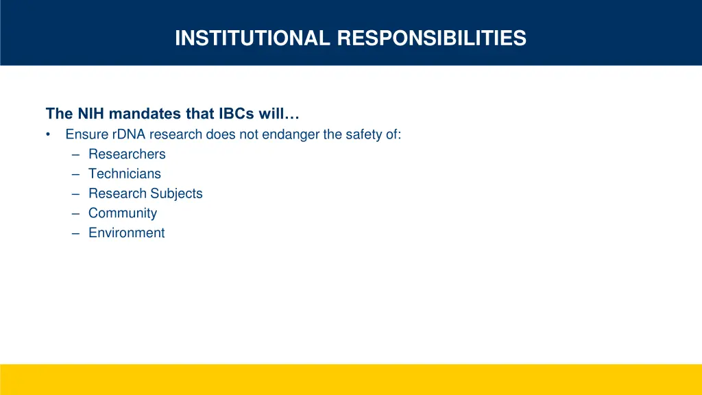 institutional responsibilities 1