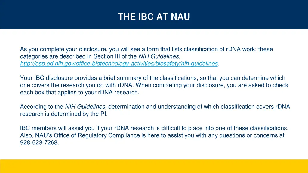 the ibc at nau 1