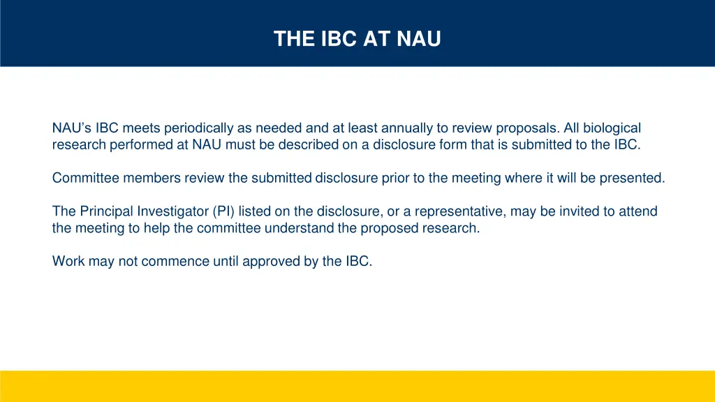 the ibc at nau