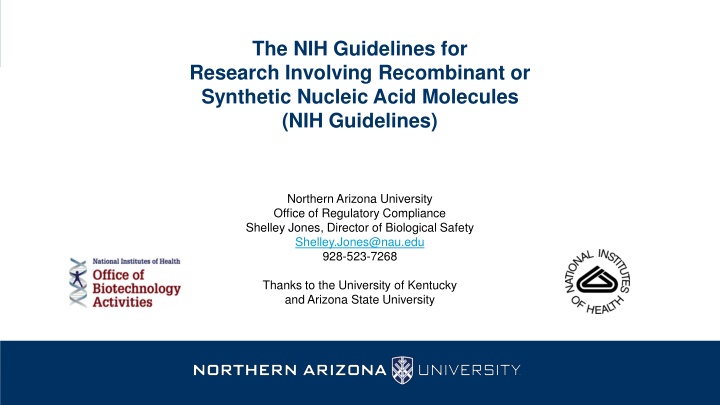 the nih guidelines for research involving