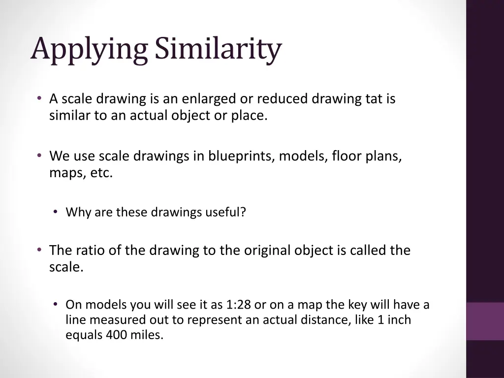 applying similarity