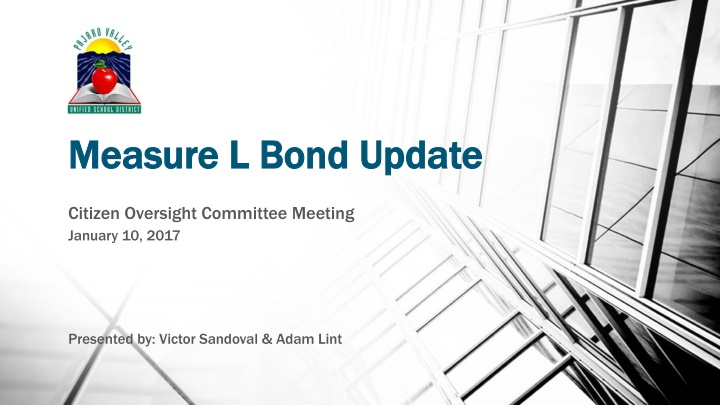 measure l bond update measure l bond update