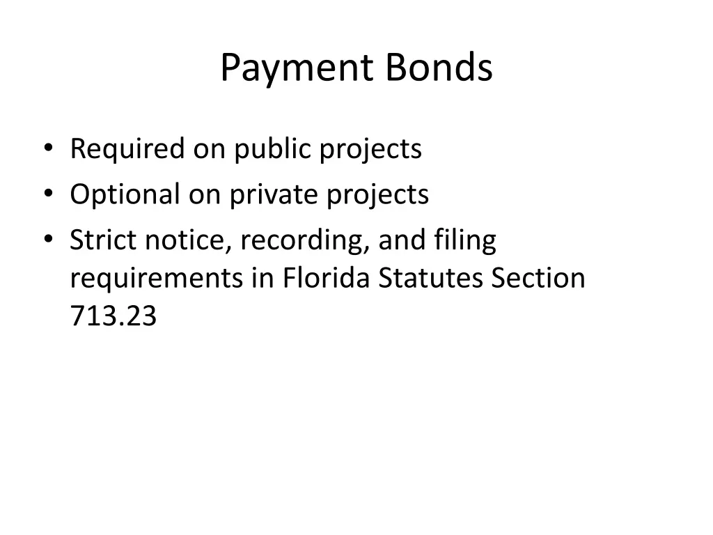payment bonds