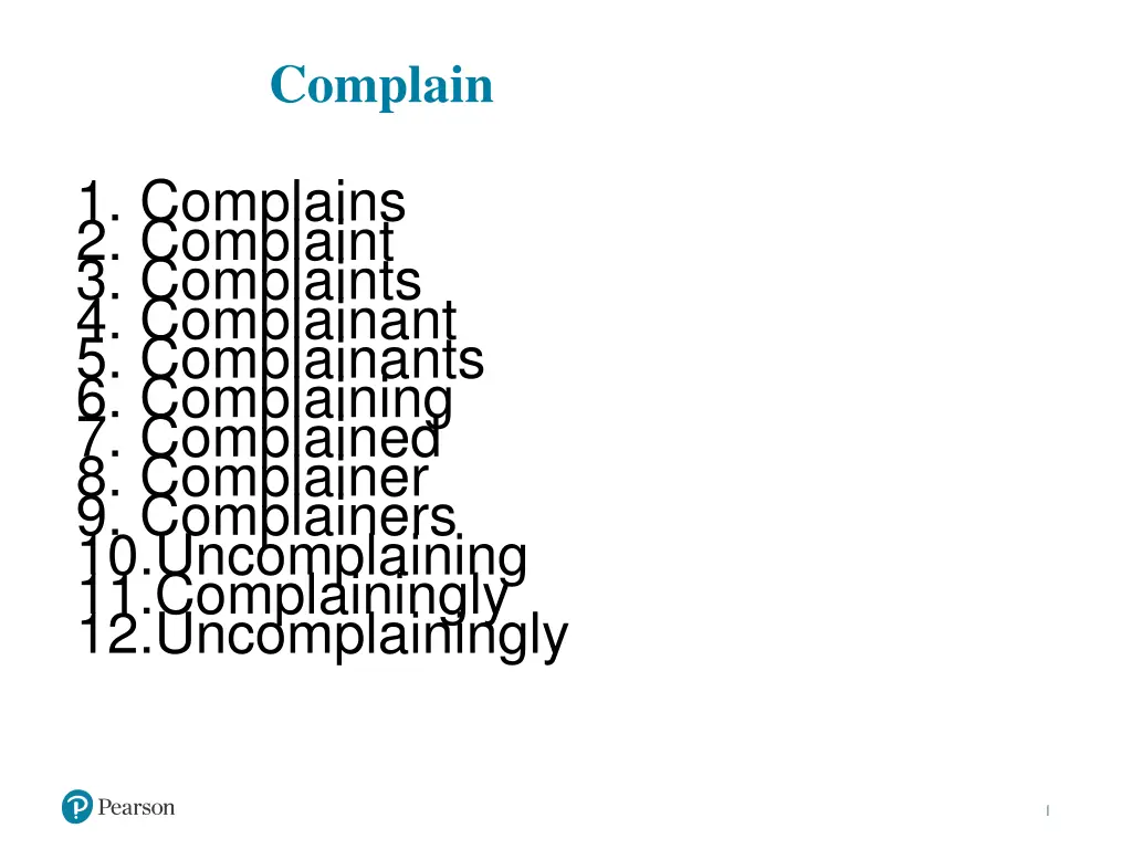 complain