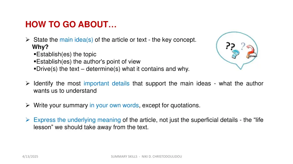 how to go about