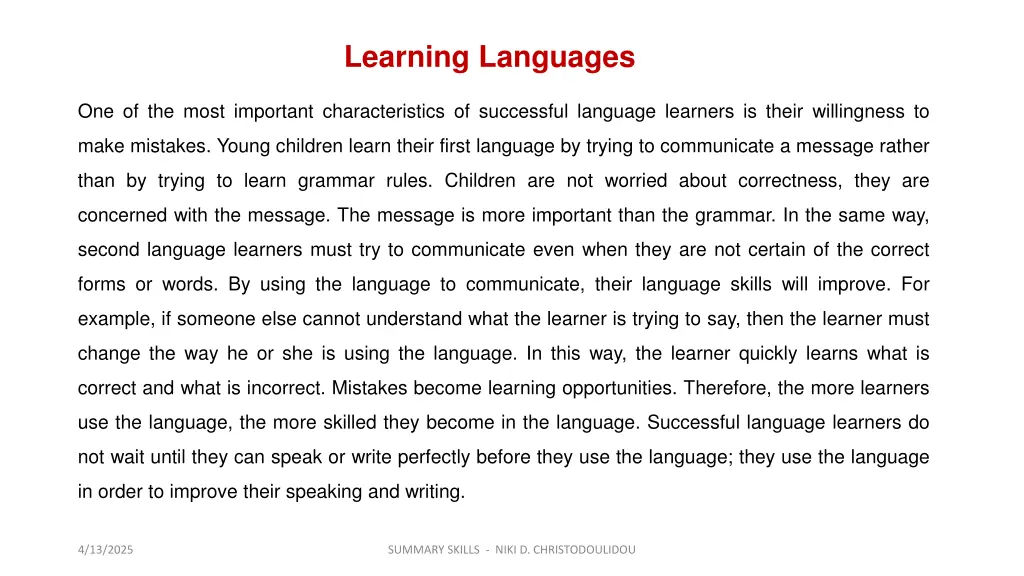 learning languages