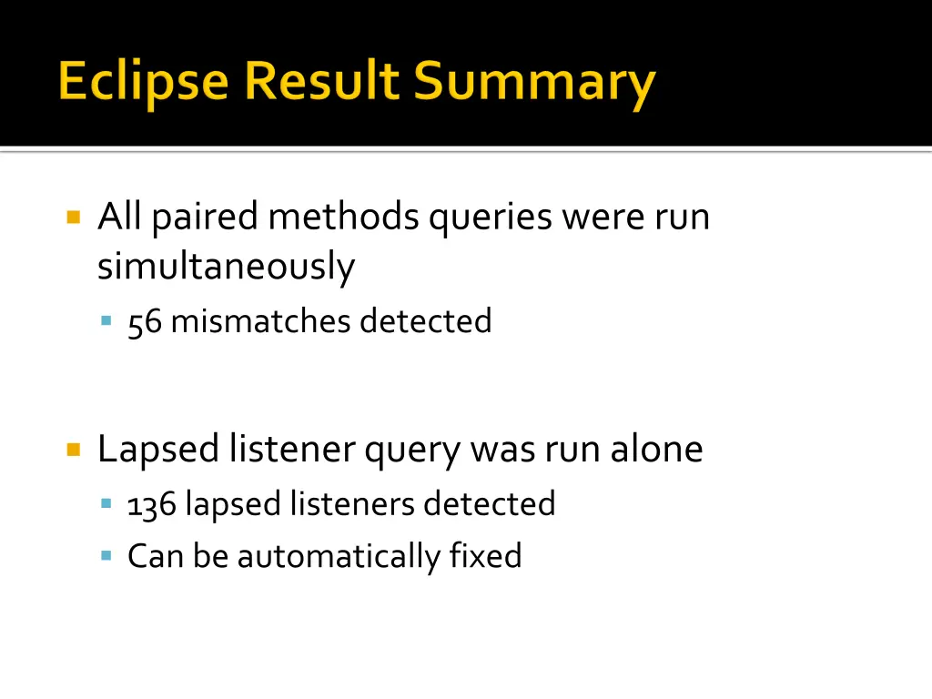 all paired methods queries were