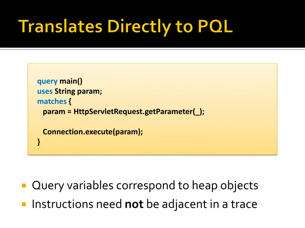 query main uses string param matches param
